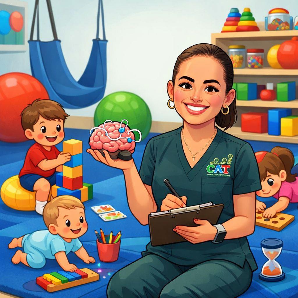 Especialista en atención temprana estimulando el<br />
desarrollo infantil mediante juego terapéutico